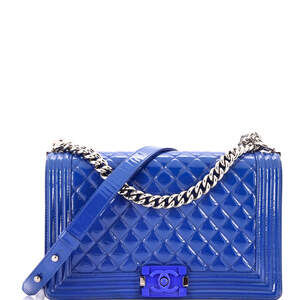 Chanel New Medium Boy Flap Bag Quilted Plexiglass Patent
